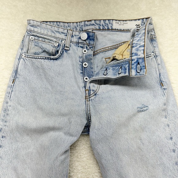 Rag & Bone Womens Maya High Rise Ankle‎ Straight Jeans 25 Distressed (27x27) - Picture 7 of 15